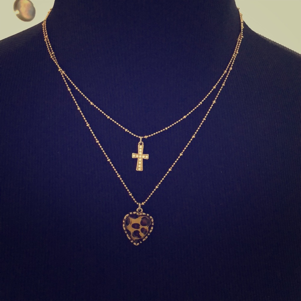 Betsey Johnson double layer necklace